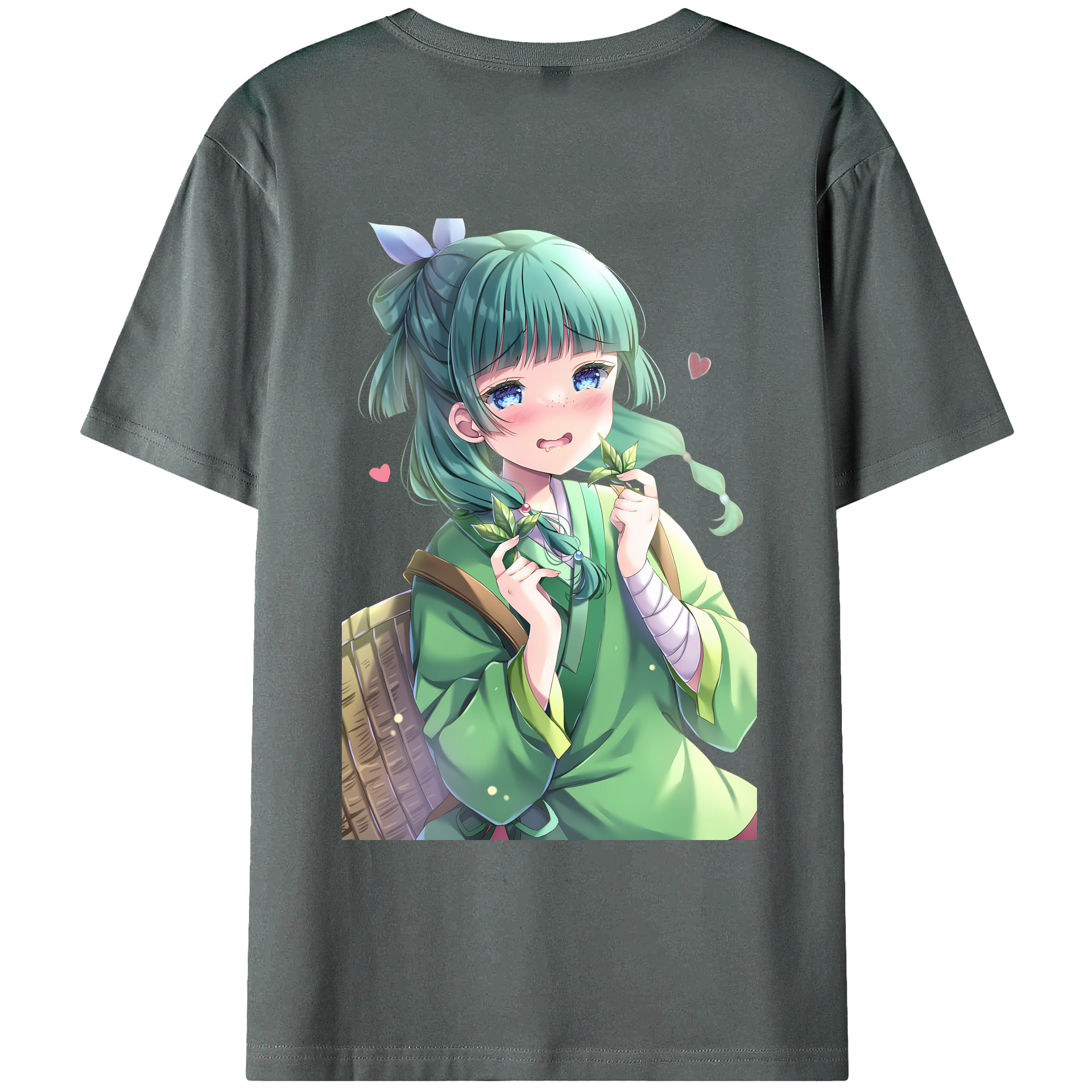 （画像用） 薬屋のひとりごと The Apothecary Diaries 綿100％ メンズ半袖Tシャツ（バックプリント） 通気性